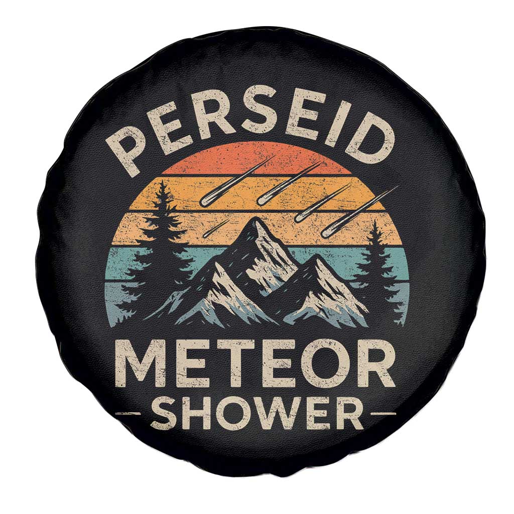 Perseid Meteor Shower Spare Tire Cover Shooting Stars Astronomy Vintage Mountain TS11 Print Your Wear