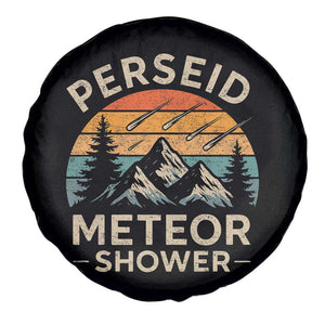 Perseid Meteor Shower Spare Tire Cover Shooting Stars Astronomy Vintage Mountain TS11 Print Your Wear
