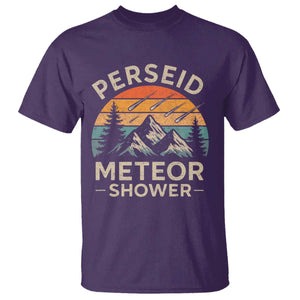 Perseid Meteor Shower T Shirt Shooting Stars Astronomy Vintage Mountain TS11 Purple Print Your Wear
