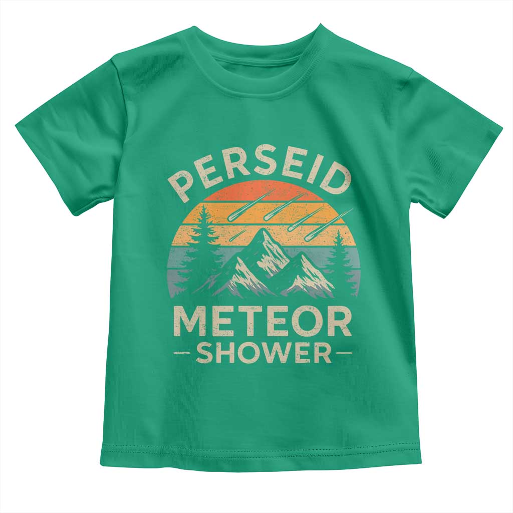Perseid Meteor Shower Toddler T Shirt Shooting Stars Astronomy Vintage Mountain TS11 Irish Green Print Your Wear