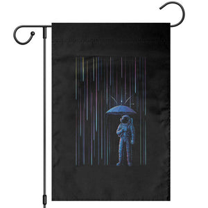Perseid Meteor Shower Raining Astronaut With Umbrella Garden Flag TS11 Black Print Your Wear