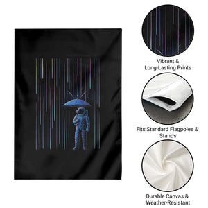 Perseid Meteor Shower Raining Astronaut With Umbrella Garden Flag TS11 Print Your Wear