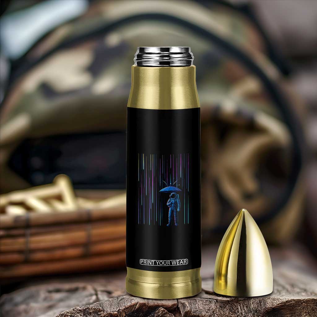Perseid Meteor Shower Raining Astronaut With Umbrella Bullet Tumbler TS11 Print Your Wear