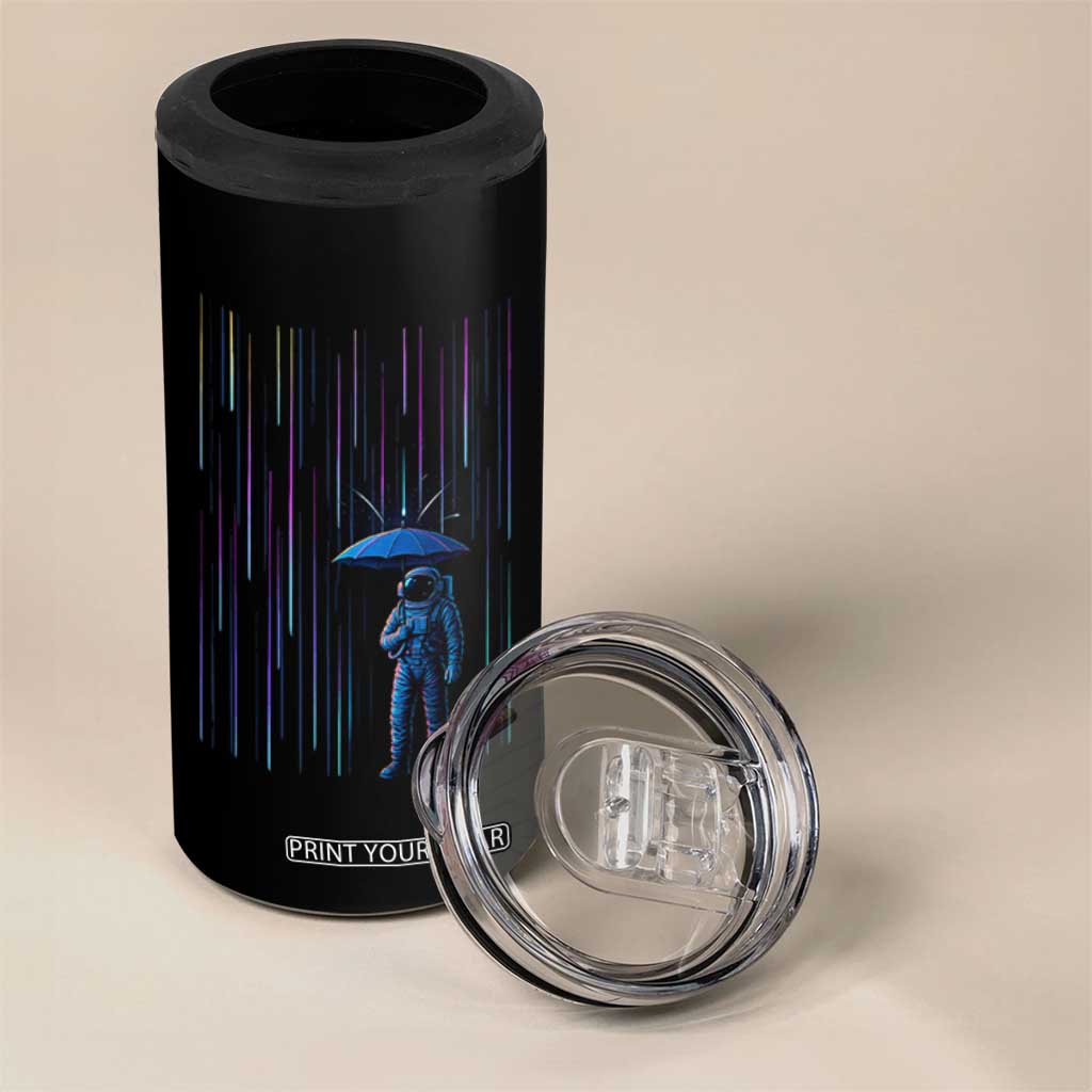 Perseid Meteor Shower Raining Astronaut With Umbrella 4 in 1 Can Cooler Tumbler TS11 Print Your Wear