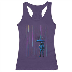 Perseid Meteor Shower Raining Astronaut With Umbrella Racerback Tank Top TS11 Purple Print Your Wear