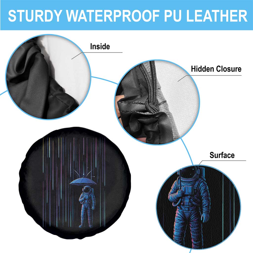 Perseid Meteor Shower Raining Astronaut With Umbrella Spare Tire Cover TS11 Print Your Wear