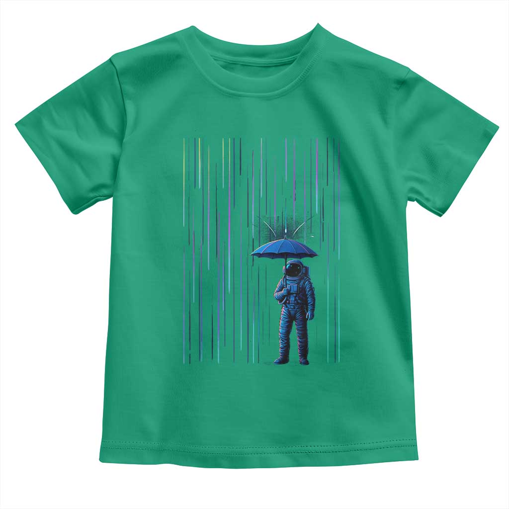 Perseid Meteor Shower Raining Astronaut With Umbrella Toddler T Shirt TS11 Irish Green Print Your Wear