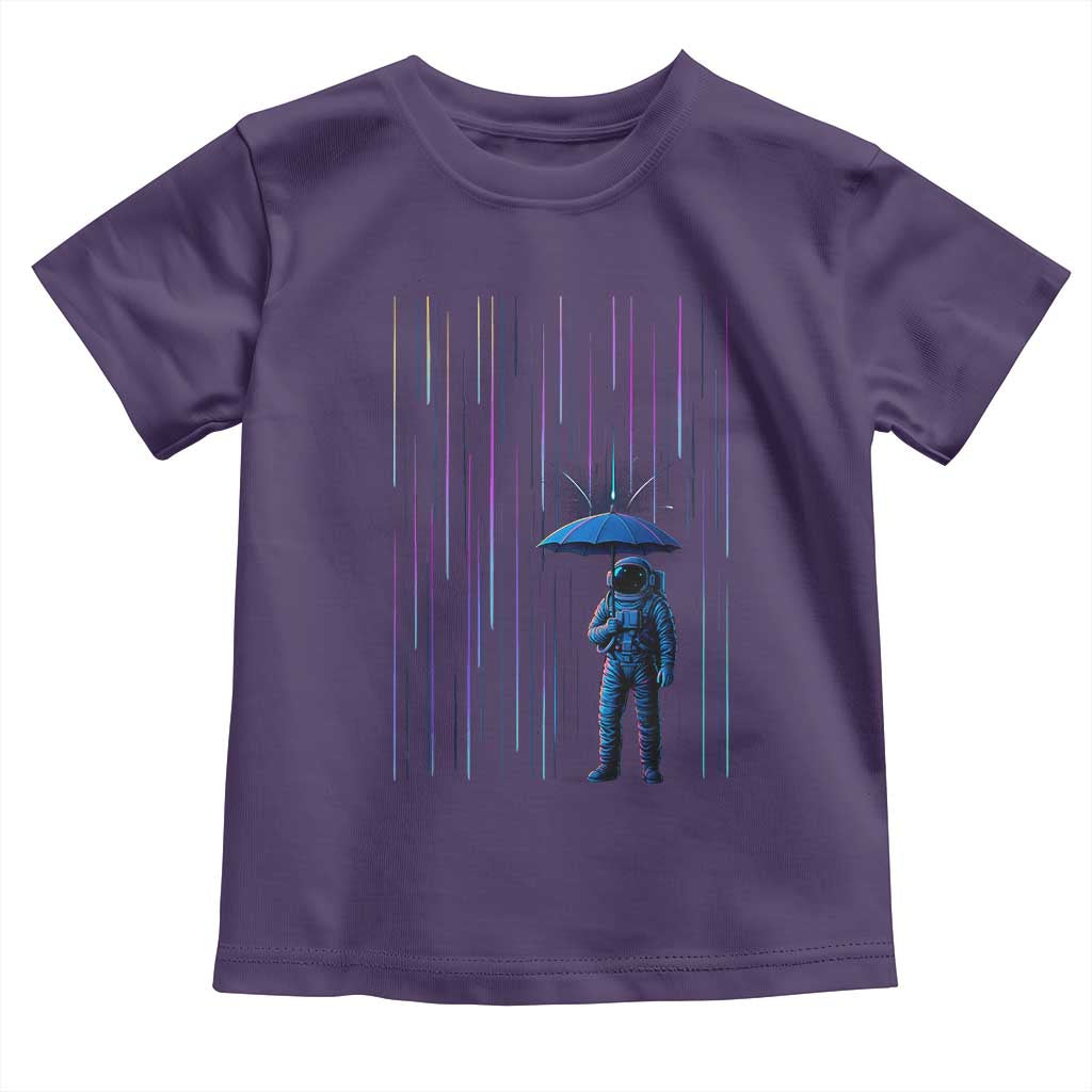 Perseid Meteor Shower Raining Astronaut With Umbrella Toddler T Shirt TS11 Purple Print Your Wear