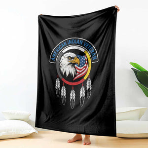 American Indian Veteran Throw Blanket Native American Veteran Eagle Dreamcatcher TS11 Print Your Wear