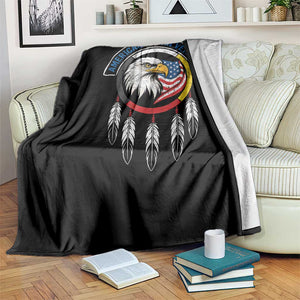 American Indian Veteran Throw Blanket Native American Veteran Eagle Dreamcatcher TS11 Print Your Wear