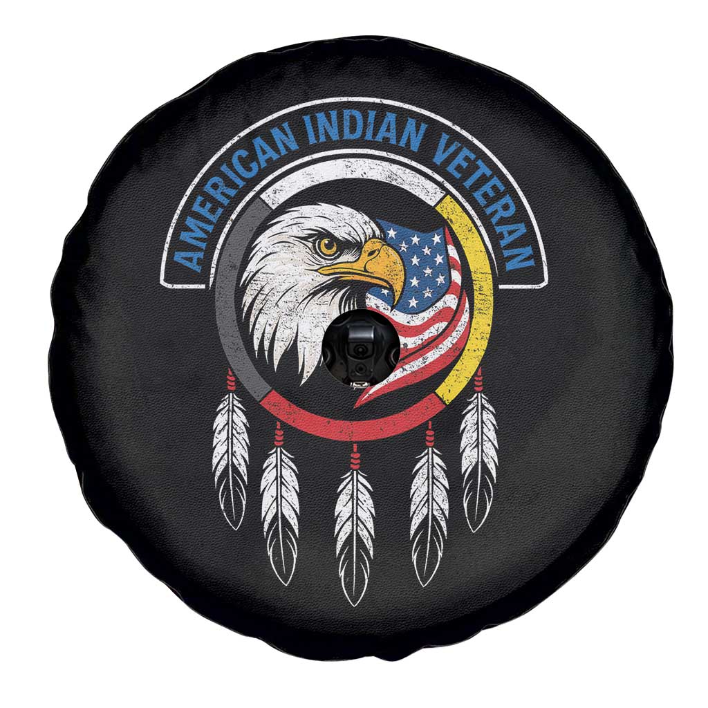 American Indian Veteran Spare Tire Cover Native American Veteran Eagle Dreamcatcher TS11 Print Your Wear