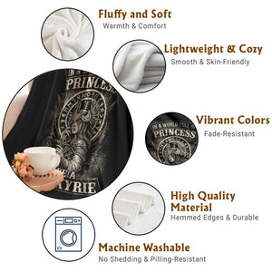 In A World Full Of Princess Be A Valkyrie Throw Blanket Viking Norse Mythology TS11 Print Your Wear