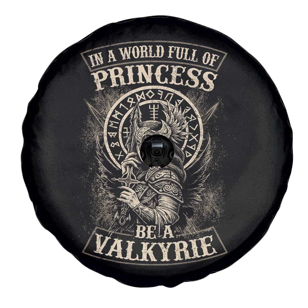 In A World Full Of Princess Be A Valkyrie Spare Tire Cover Viking Norse Mythology TS11 Print Your Wear