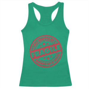 Fragile I Just Dropped My Daughter Off At College Racerback Tank Top Drop Off Parents Vintage Star TS11 Irish Green Print Your Wear