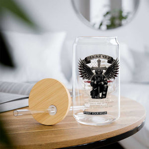 Christian Firefighter Glass Can When You Walk Through The Fire You Shall Not Be Burned American Flag