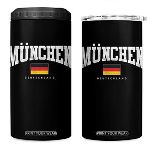 Munchen Deutschland Germany 4 in 1 Can Cooler Tumbler Vintage Athletic Sports Design