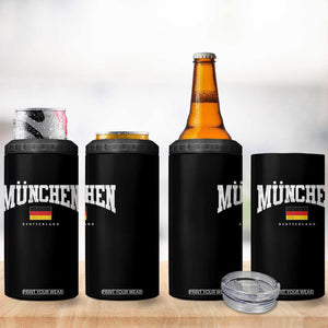 Munchen Deutschland Germany 4 in 1 Can Cooler Tumbler Vintage Athletic Sports Design