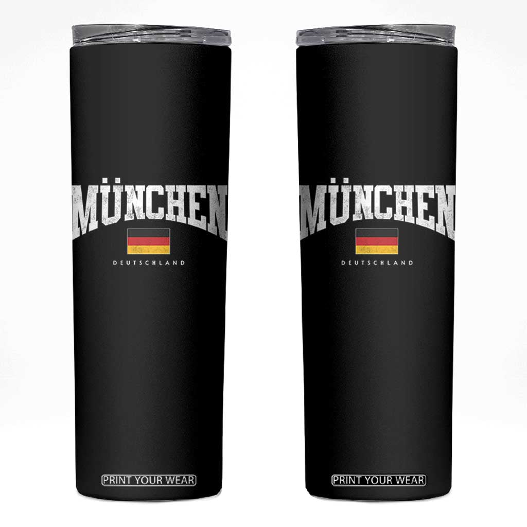 Munchen Deutschland Germany Skinny Tumbler Vintage Athletic Sports Design
