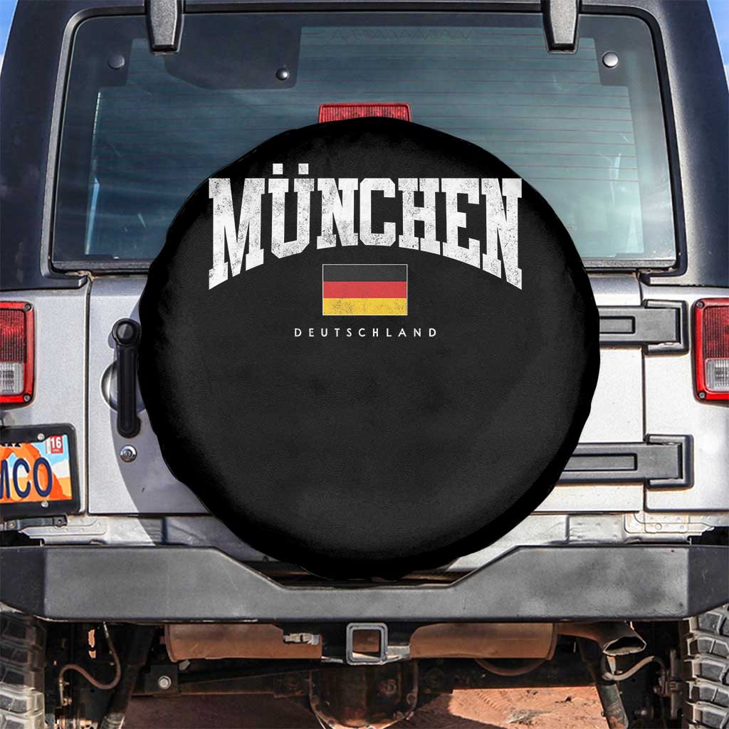 Munchen Deutschland Germany Spare Tire Cover Vintage Athletic Sports Design
