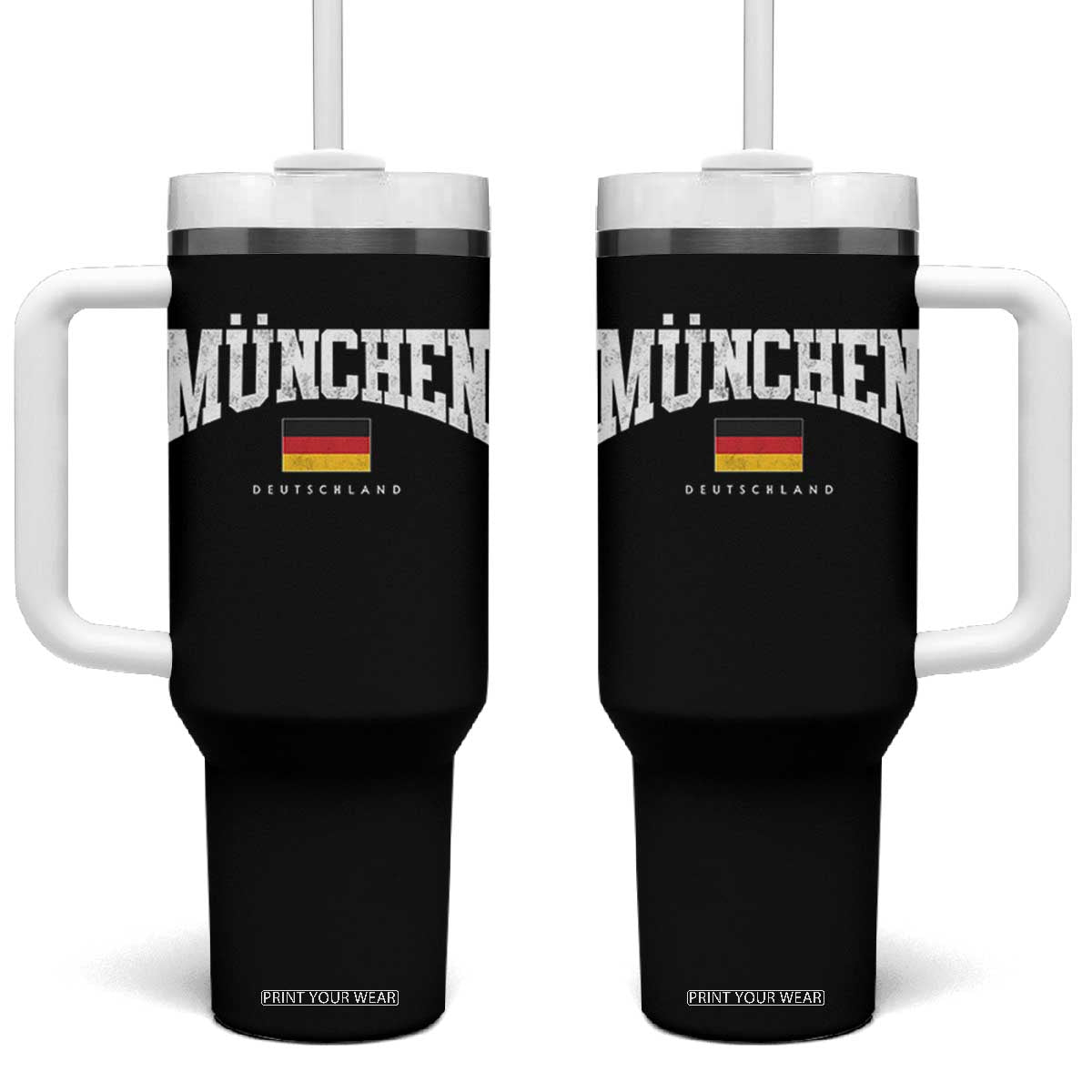 Munchen Deutschland Germany Tumbler With Handle Vintage Athletic Sports Design