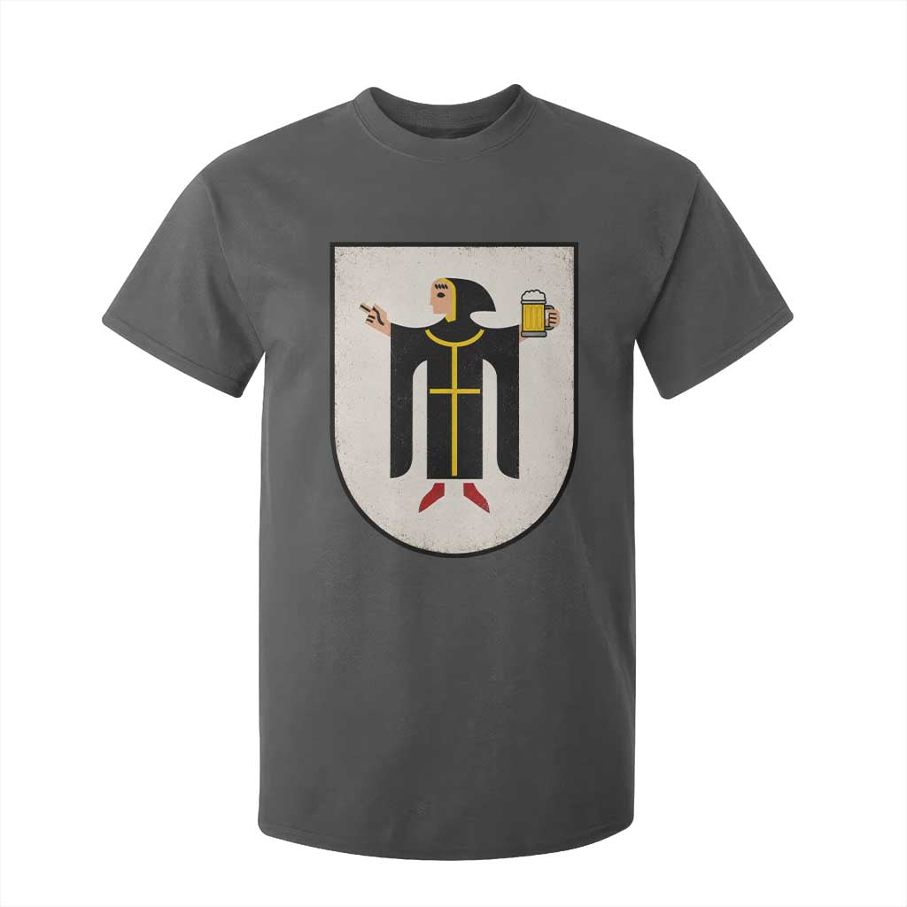 Funny Munich Oktoberfest Munchen Coat of Arms T Shirt For Kid Münchner Kindl Beer Drinking
