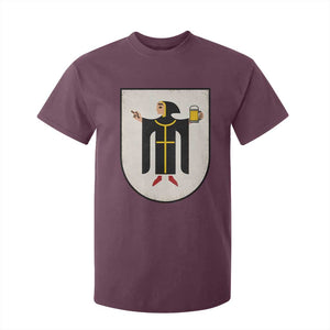 Funny Munich Oktoberfest Munchen Coat of Arms T Shirt For Kid Münchner Kindl Beer Drinking