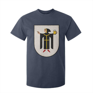 Funny Munich Oktoberfest Munchen Coat of Arms T Shirt For Kid Münchner Kindl Beer Drinking