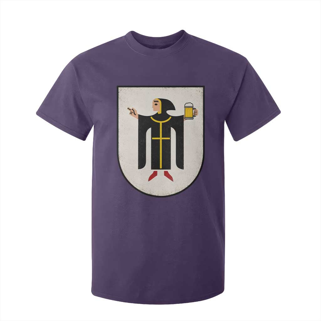 Funny Munich Oktoberfest Munchen Coat of Arms T Shirt For Kid Münchner Kindl Beer Drinking