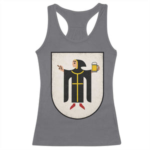 Funny Munich Oktoberfest Munchen Coat of Arms Racerback Tank Top Münchner Kindl Beer Drinking