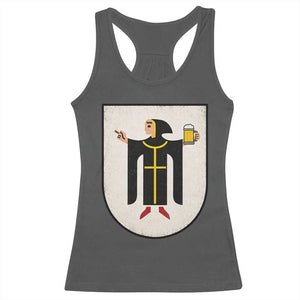 Funny Munich Oktoberfest Munchen Coat of Arms Racerback Tank Top Münchner Kindl Beer Drinking