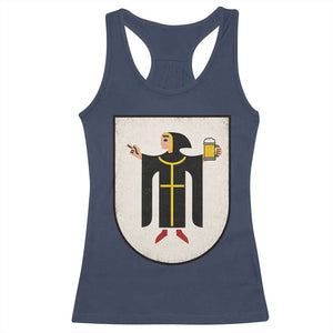 Funny Munich Oktoberfest Munchen Coat of Arms Racerback Tank Top Münchner Kindl Beer Drinking