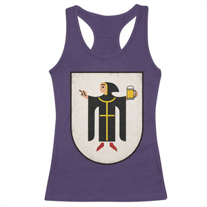 Funny Munich Oktoberfest Munchen Coat of Arms Racerback Tank Top Münchner Kindl Beer Drinking