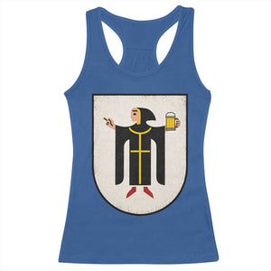 Funny Munich Oktoberfest Munchen Coat of Arms Racerback Tank Top Münchner Kindl Beer Drinking