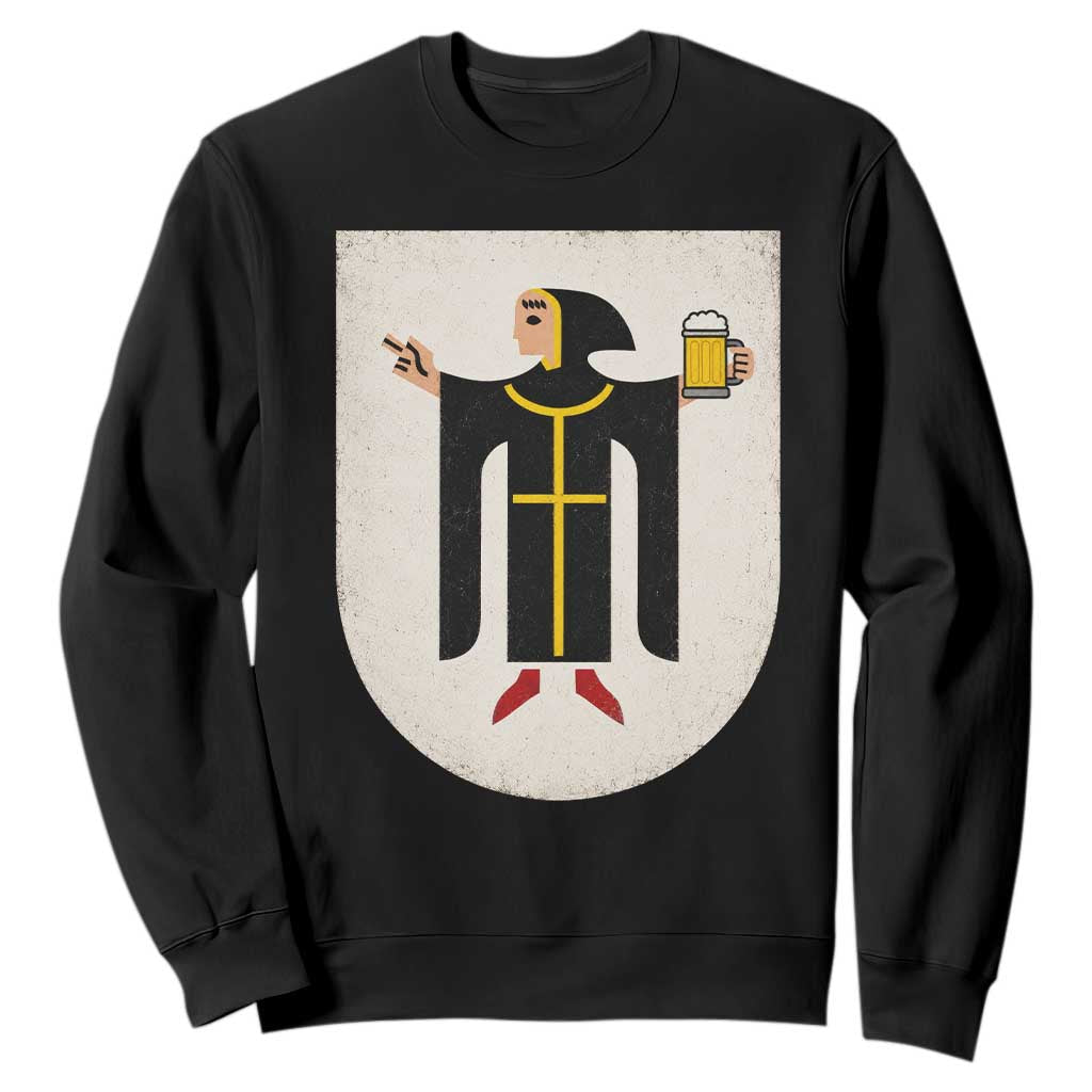 Funny Munich Oktoberfest Munchen Coat of Arms Sweatshirt Münchner Kindl Beer Drinking