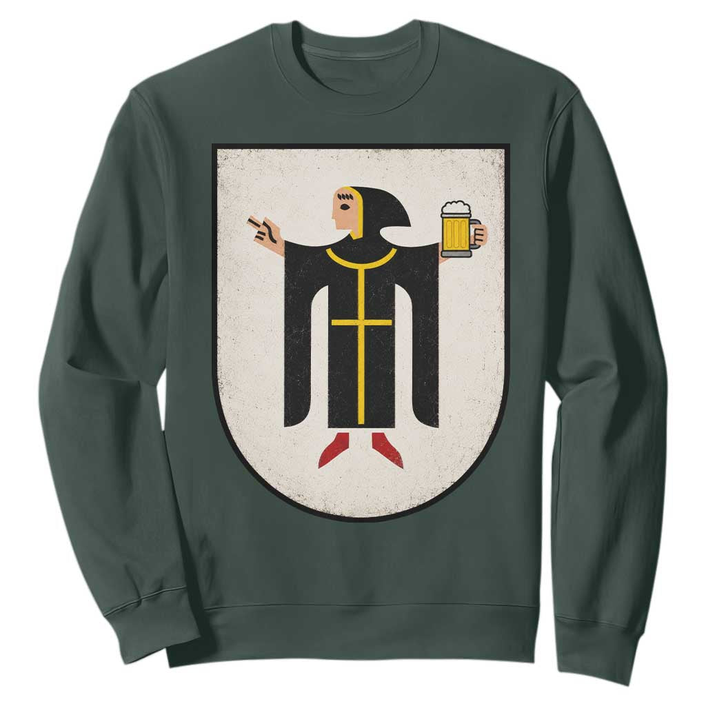 Funny Munich Oktoberfest Munchen Coat of Arms Sweatshirt Münchner Kindl Beer Drinking