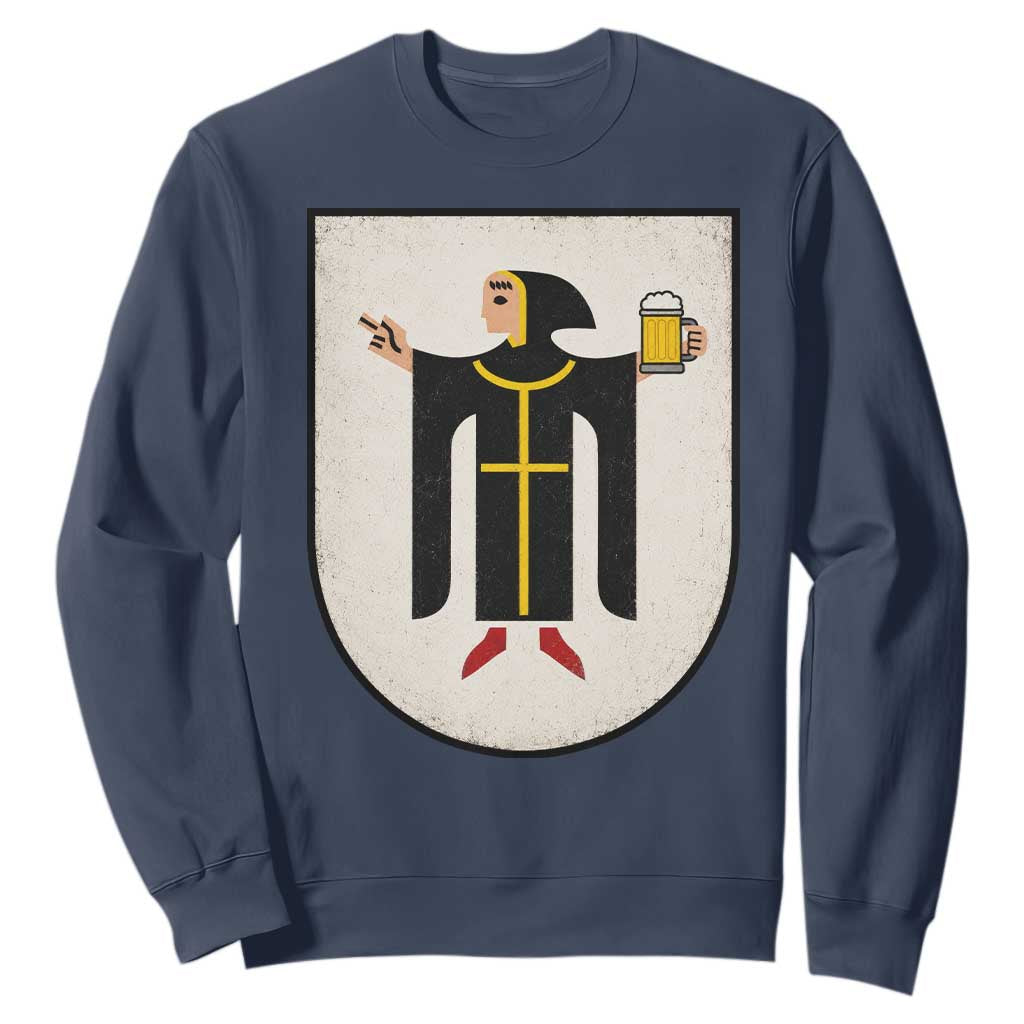 Funny Munich Oktoberfest Munchen Coat of Arms Sweatshirt Münchner Kindl Beer Drinking