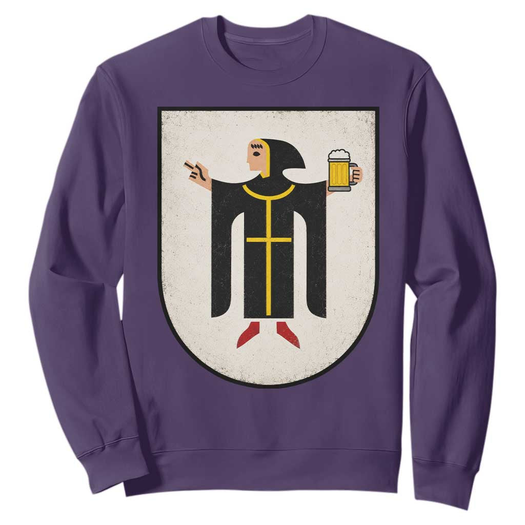 Funny Munich Oktoberfest Munchen Coat of Arms Sweatshirt Münchner Kindl Beer Drinking