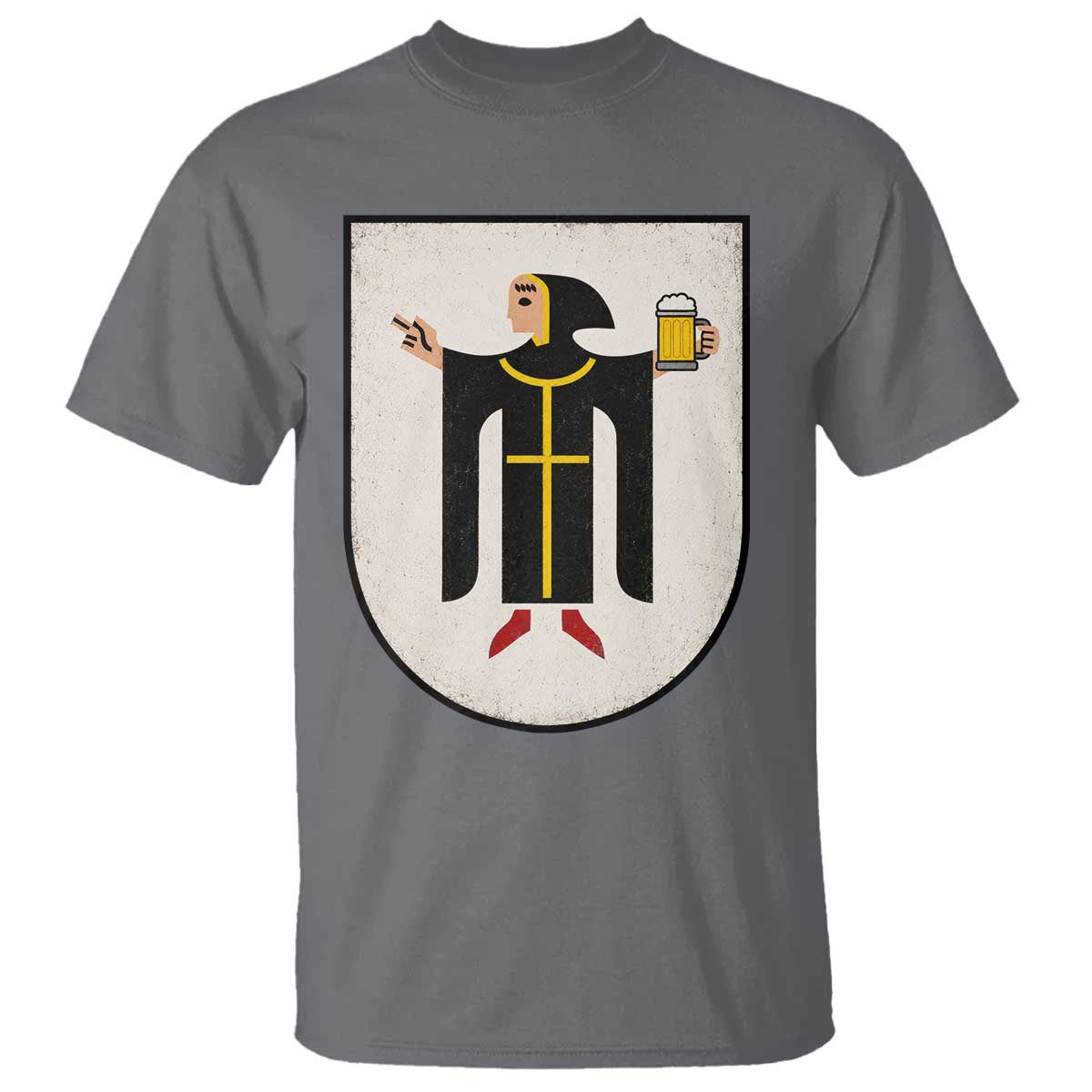 Funny Munich Oktoberfest Munchen Coat of Arms T Shirt Münchner Kindl Beer Drinking