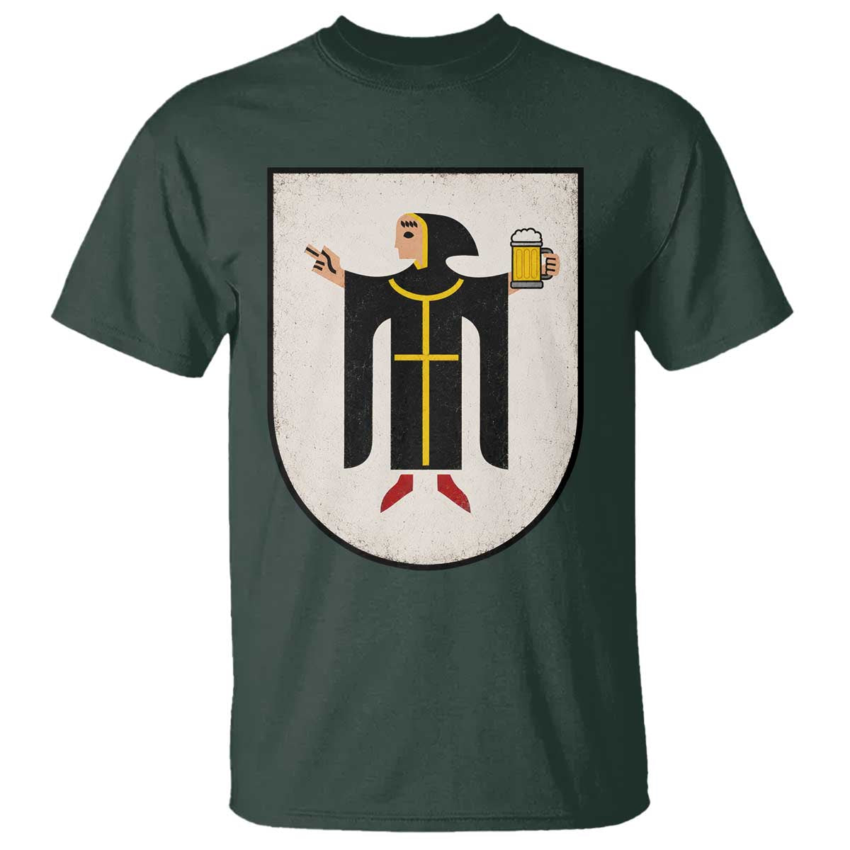 Funny Munich Oktoberfest Munchen Coat of Arms T Shirt Münchner Kindl Beer Drinking