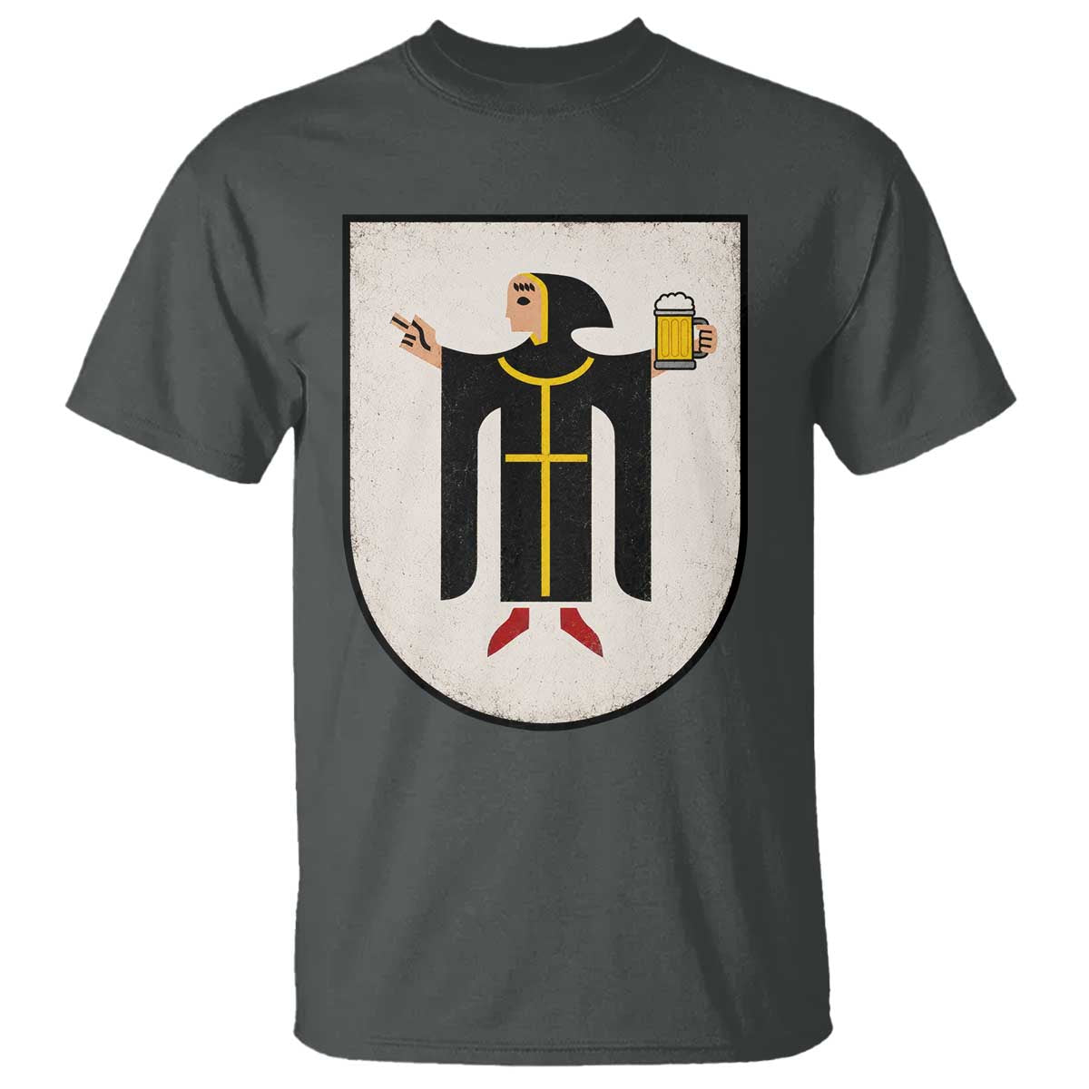 Funny Munich Oktoberfest Munchen Coat of Arms T Shirt Münchner Kindl Beer Drinking