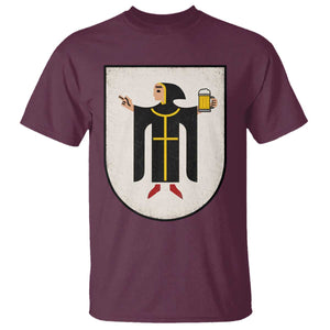 Funny Munich Oktoberfest Munchen Coat of Arms T Shirt Münchner Kindl Beer Drinking