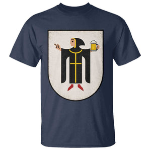 Funny Munich Oktoberfest Munchen Coat of Arms T Shirt Münchner Kindl Beer Drinking