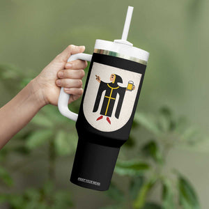 Funny Munich Oktoberfest Munchen Coat of Arms Tumbler With Handle Münchner Kindl Beer Drinking
