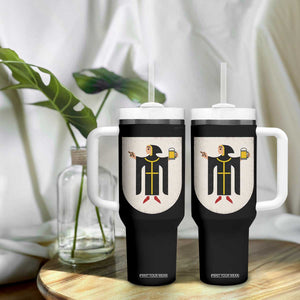 Funny Munich Oktoberfest Munchen Coat of Arms Tumbler With Handle Münchner Kindl Beer Drinking
