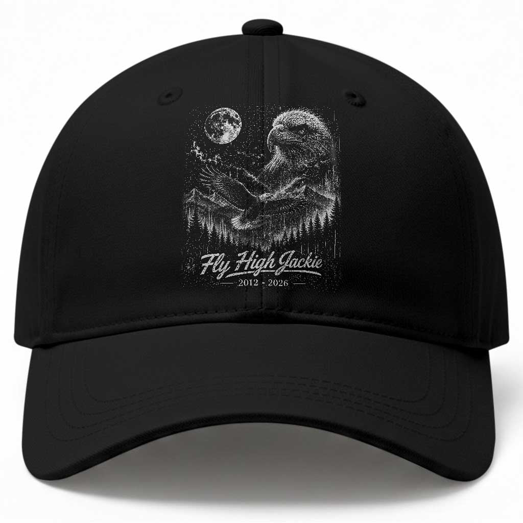 Fly High Jackie Eagle Baseball Cap Memorial Tribute Nature Supports California Wildlife TS11 Print Your Wear