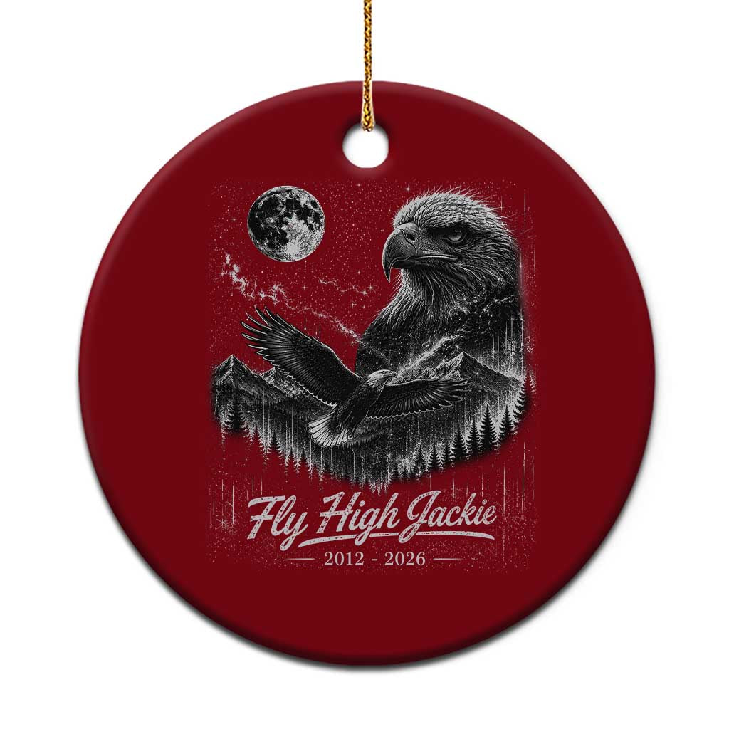 Fly High Jackie Eagle Ceramic Ornament Memorial Tribute Nature Supports California Wildlife TS11 1pc Red Print Your Wear