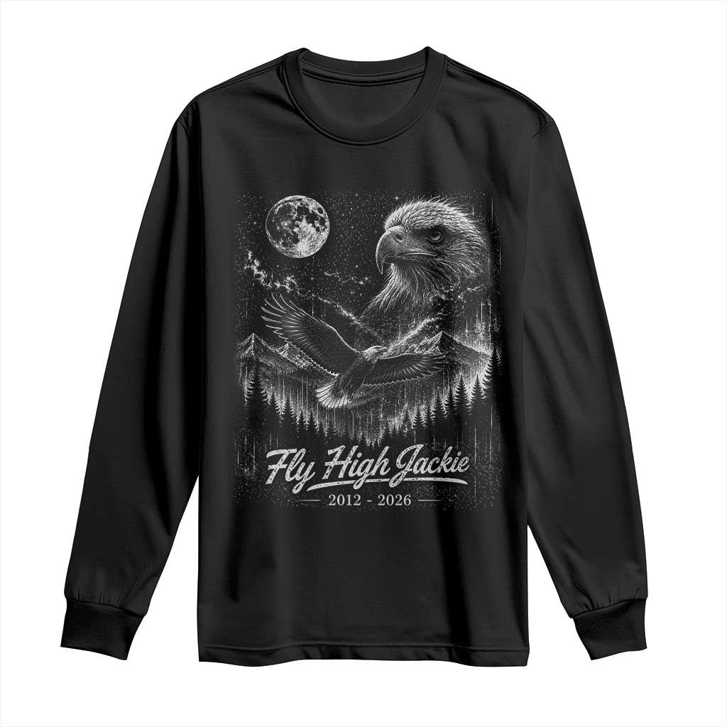 Fly High Jackie Eagle Long Sleeve Shirt Memorial Tribute Nature Supports California Wildlife TS11 Black Print Your Wear