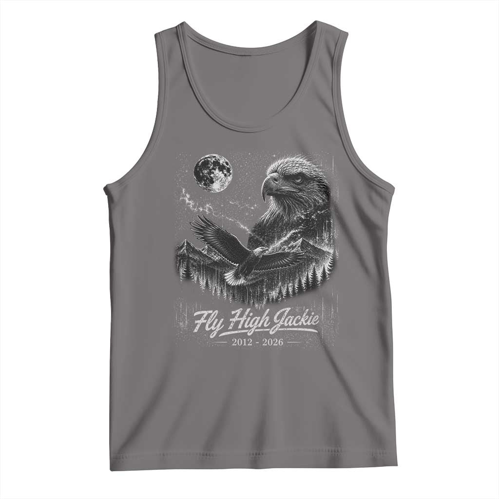 Fly High Jackie Eagle Tank Top Memorial Tribute Nature Supports California Wildlife TS11 Deep Heather Print Your Wear