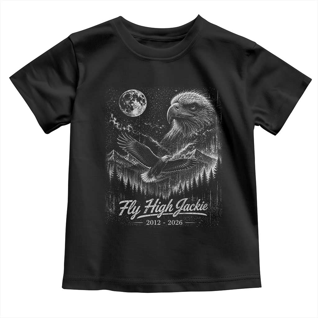 Fly High Jackie Eagle Toddler T Shirt Memorial Tribute Nature Supports California Wildlife TS11 Black Print Your Wear