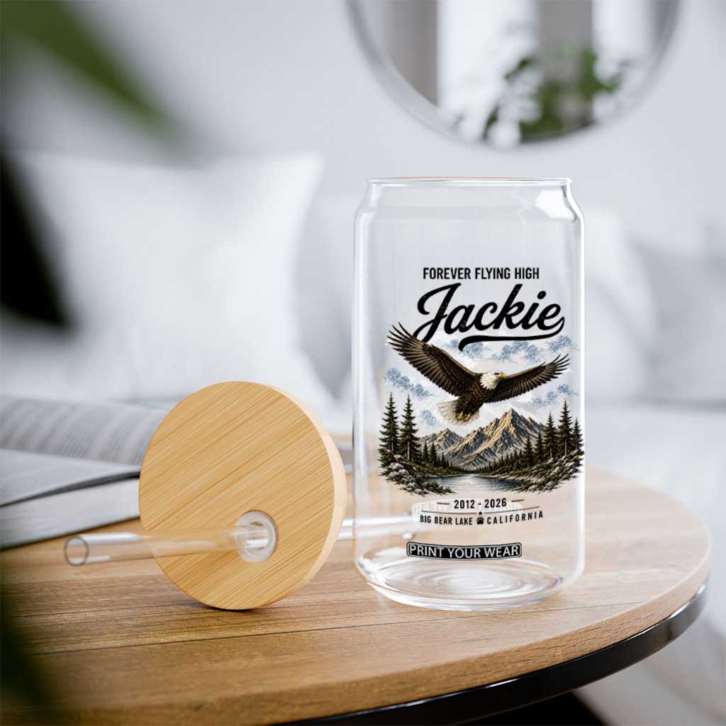 Jackie Bald Eagle Memorial Tribute Glass Can Forever Flying High Big Bear California 2012 2026 TS11 Print Your Wear